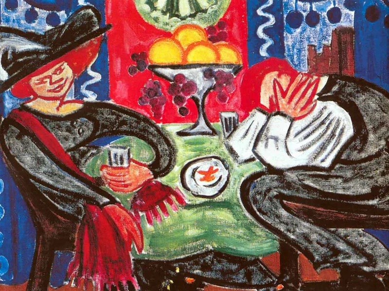 1886-Olga Vladimirovna Rozanova - Nel caffè (Rozanova, 1912)